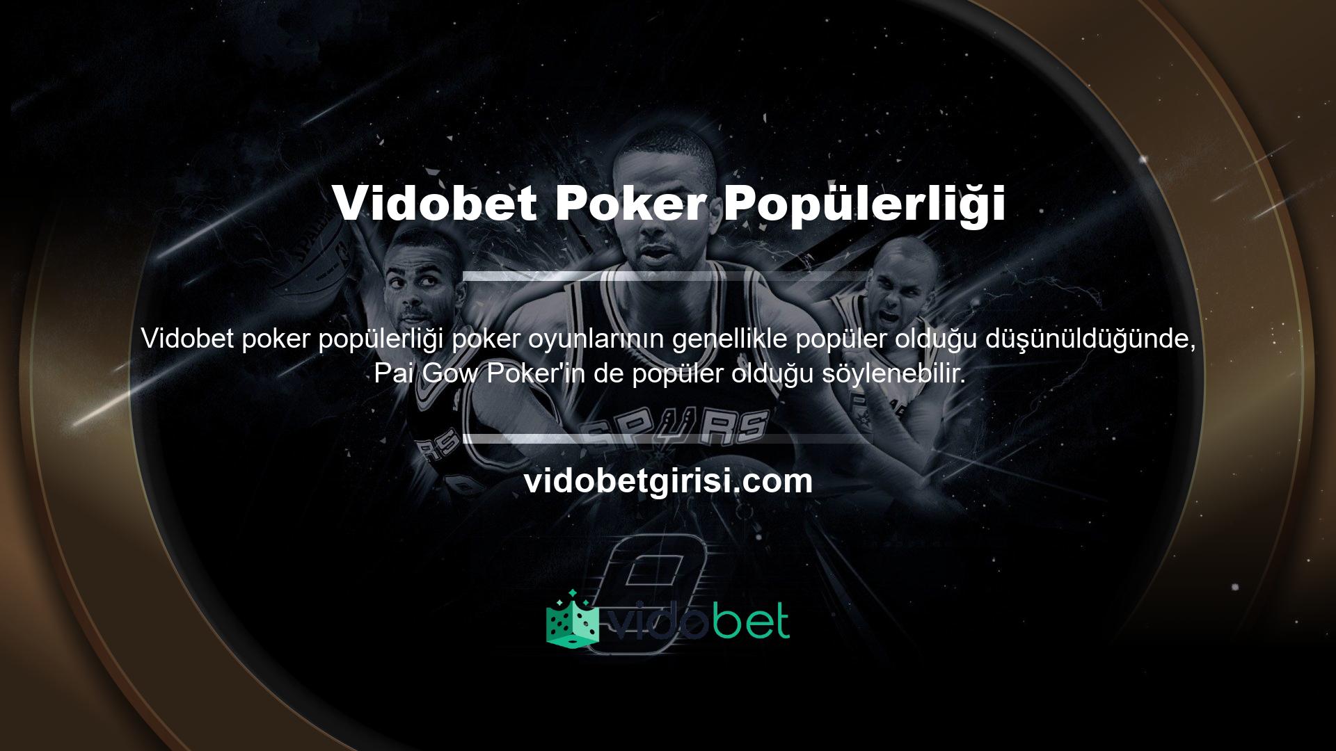 Bu bağlamda, Vidobet web sitesindeki kullanıcı incelemeleri ve analizleri PA Gow pokerin tercih edildiğini göstermektedir