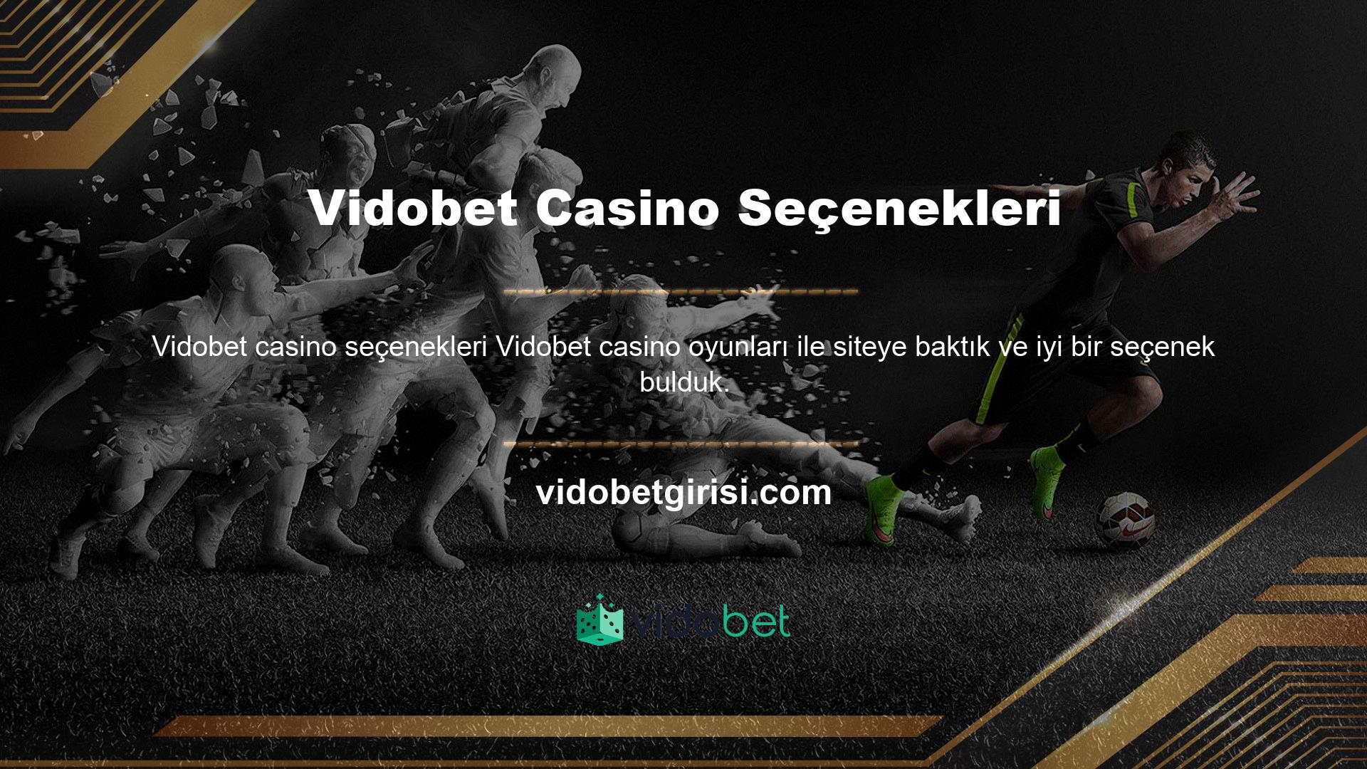Sol tarafta farklı oyun seçenekleri görebilirsiniz